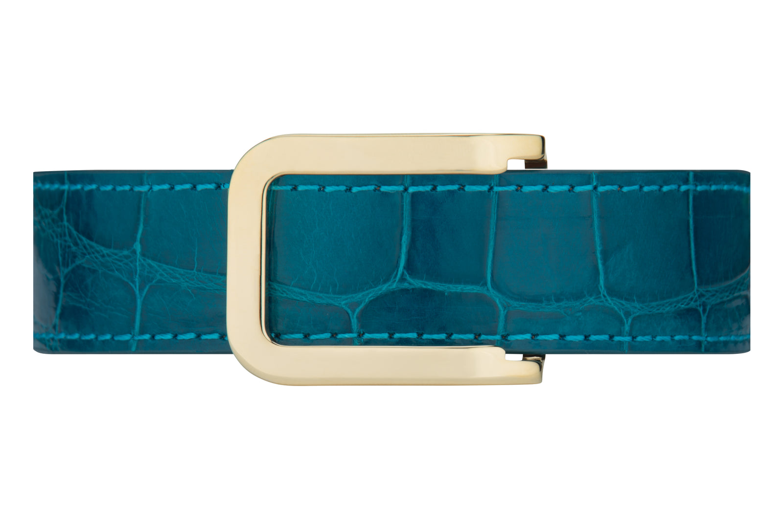 Teal Glossy Alligator Belt – BIG YACHT Leather