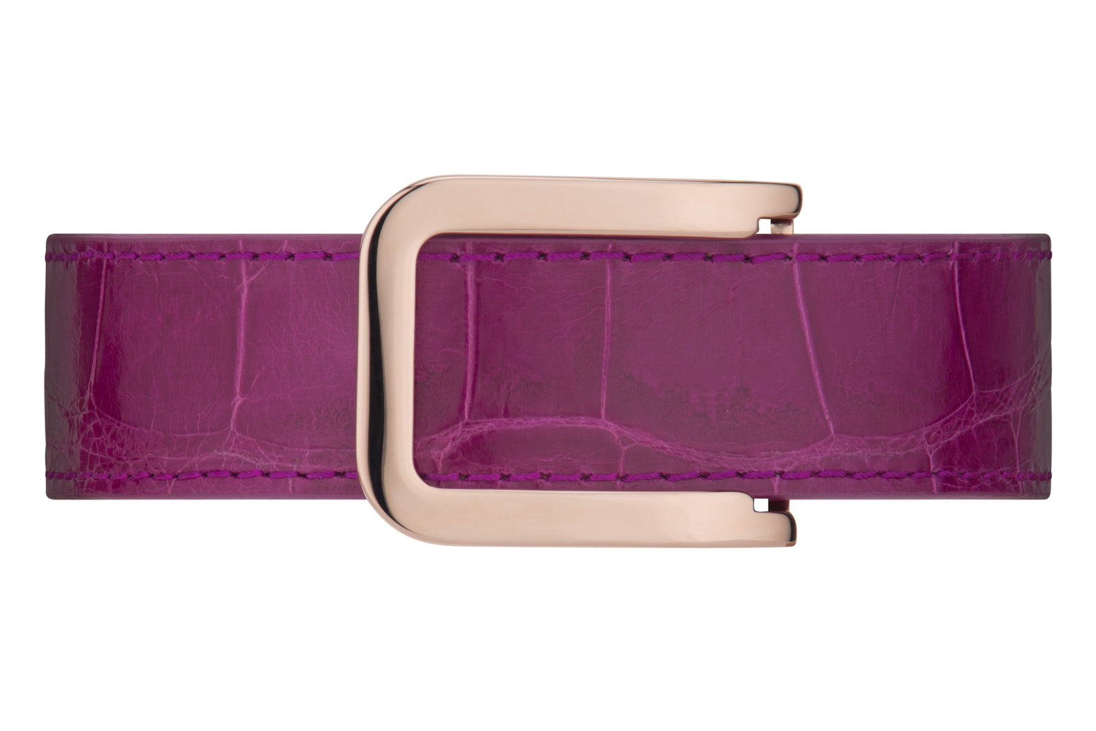 Fuchsia Glossy Alligator Belt – BIG YACHT Leather display picture 3